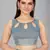 Light blue woven silk saree with blouse