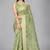 Light green woven silk saree with blouse