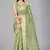 Light green woven silk saree with blouse