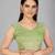 Light green woven silk saree with blouse