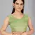 Light green woven silk saree with blouse