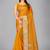 Mustard woven silk saree with blouse