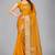Mustard woven silk saree with blouse