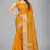 Mustard woven silk saree with blouse