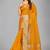 Mustard woven silk saree with blouse