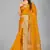 Mustard woven silk saree with blouse