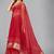 Red woven silk saree with blouse