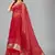 Red woven silk saree with blouse