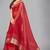 Red woven silk saree with blouse