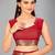 Red woven silk saree with blouse