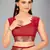 Red woven silk saree with blouse