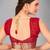 Red woven silk saree with blouse