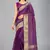 Purple woven silk saree with blouse