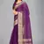 Purple woven silk saree with blouse