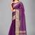 Purple woven silk saree with blouse