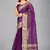 Purple woven silk saree with blouse