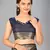 Dark blue woven silk saree with blouse