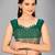 Green woven silk saree with blouse