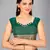 Green woven silk saree with blouse