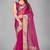 Pink woven silk saree with blouse