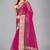 Pink woven silk saree with blouse