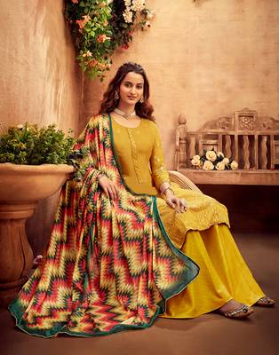 Grey embroidered pure viscose salwar 3