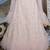 Peach Thread and Sequis=embroidered net Semi Stitched bridal lehenga