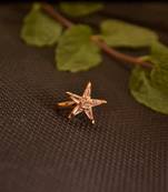 Sizzling gold floral diamond cubic zirconia clipon nose-ring or nosepin