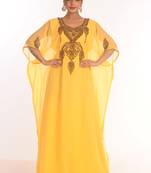 Dubai Moroccan Kaftan  Farasha Abaya Maxi Modern Fancy Floor Length Dress