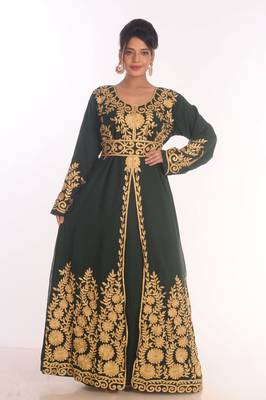 SALE !! Moroccan Islamic Kaftan Beach Fancy Modern Floor Length Bell Sleeve For Women Dress 2