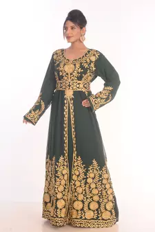 SALE !! Moroccan Islamic Kaftan Beach Fancy Modern Floor Length Bell Sleeve For Women Dress