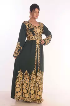 SALE !! Moroccan Islamic Kaftan Beach Fancy Modern Floor Length Bell Sleeve For Women Dress