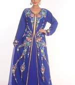 Royal Ethnic Maxi Abaya Moroccan Islamic Kaftan Beach Fancy Modern Floor Length Bell Sleeve For Women Dress