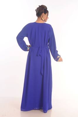 Royal Ethnic Maxi Abaya Moroccan Islamic Kaftan Beach Fancy Modern Floor Length Bell Sleeve For Women Dress 5