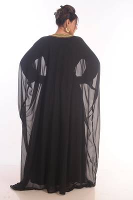 Royal Moroccan Ethnic Maxi Abaya Islamic Kaftan Beach Fancy Modern Floor Length Long Sleeve For Women Dress 5