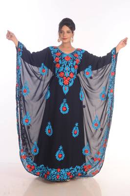 Moroccan Kaftan Farasha Abaya Maxi Modern Fancy Floor Length Dress 1