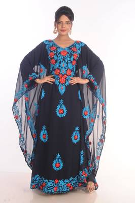 Moroccan Kaftan Farasha Abaya Maxi Modern Fancy Floor Length Dress 2