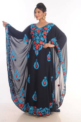 Moroccan Kaftan Farasha Abaya Maxi Modern Fancy Floor Length Dress 4
