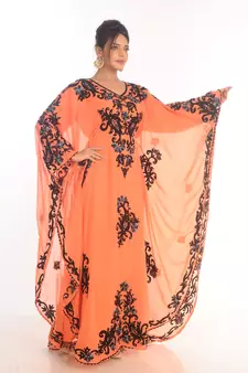 Royal Moroccan Ethnic Maxi Abaya Islamic Kaftan Beach Fancy Modern Floor Length Long Sleeve For Women Dress