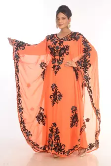 Royal Moroccan Ethnic Maxi Abaya Islamic Kaftan Beach Fancy Modern Floor Length Long Sleeve For Women Dress