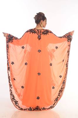 Royal Moroccan Ethnic Maxi Abaya Islamic Kaftan Beach Fancy Modern Floor Length Long Sleeve For Women Dress 5