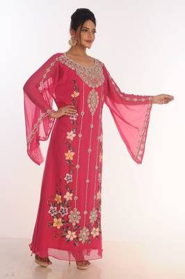 Dubai Moroccan Kaftan Farasha Abaya Maxi Modern Fancy Floor Length Dress 3