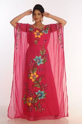 Royal Moroccan Ethnic Maxi Abaya Islamic Kaftan Beach Fancy Modern Floor Length Long Sleeve For Women Dress 2