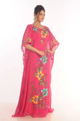 Royal Moroccan Ethnic Maxi Abaya Islamic Kaftan Beach Fancy Modern Floor Length Long Sleeve For Women Dress 3