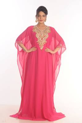 SALE !! Moroccan Islamic Kaftan Beach Abaya Fancy Modern Floor Length 3/4 Sleeve For Women Dress 2