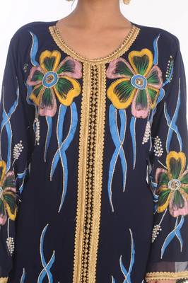 SALE !! Moroccan Islamic Kaftan Beach Abaya Fancy Modern Floor Length Long Sleeve For Women Dress 3