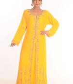 Dubai Moroccan Kaftan Farasha Abaya Maxi Modern Fancy Floor Length Dress