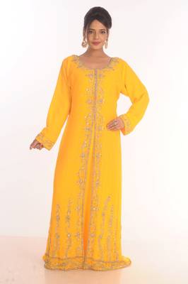 Moroccan Kaftan Farasha Abaya Maxi Modern Fancy Floor Length Dress 2