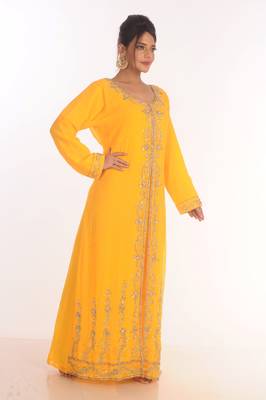 Moroccan Kaftan Farasha Abaya Maxi Modern Fancy Floor Length Dress 4