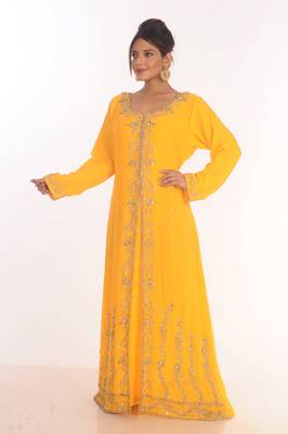 Moroccan Kaftan Farasha Abaya Maxi Modern Fancy Floor Length Dress 5